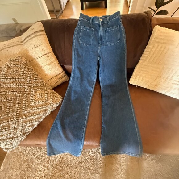 Le Jean Wide-Leg Jeans with Patch Pockets - Picture 2 of 5